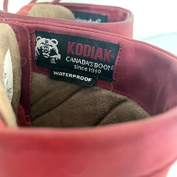 Kodiak Canada's Red womens waterproof leather boots size 8 - Picture 8 of 15